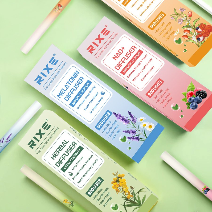 Thyme and Mint Extracts Aid Lung Detoxification and Freshen Breath. Herbal Diffusion Pen Relaxation Stick Solution.