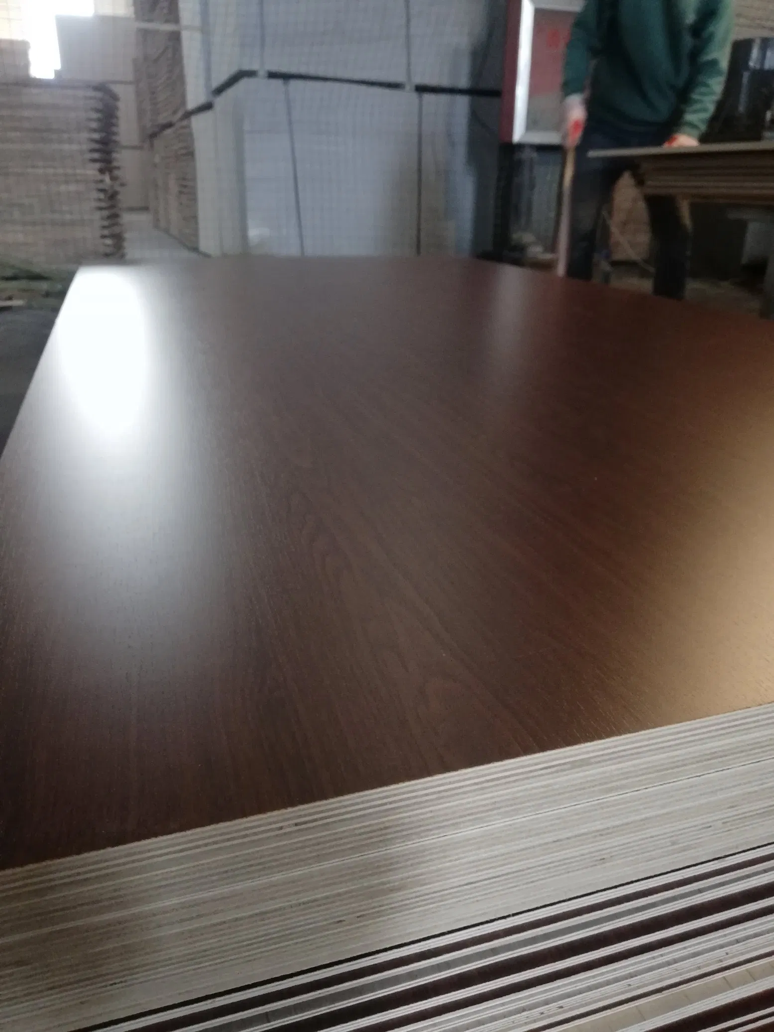 E0/E1 Grade15mm/18mm Melamine Faced Film Plywood Sheet for Furniture