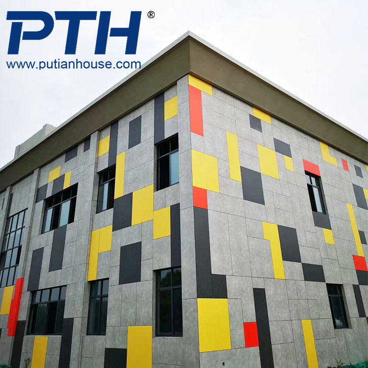 Luxury Prefabricated House of Steel Structure Apartment/Office/Factory with Fiber Cement Wall Cladding