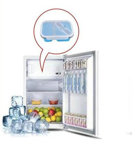 Microwavable Lunch Box Glass Rectangular Silicone Food Packaging Meal Prep Bento Food Container