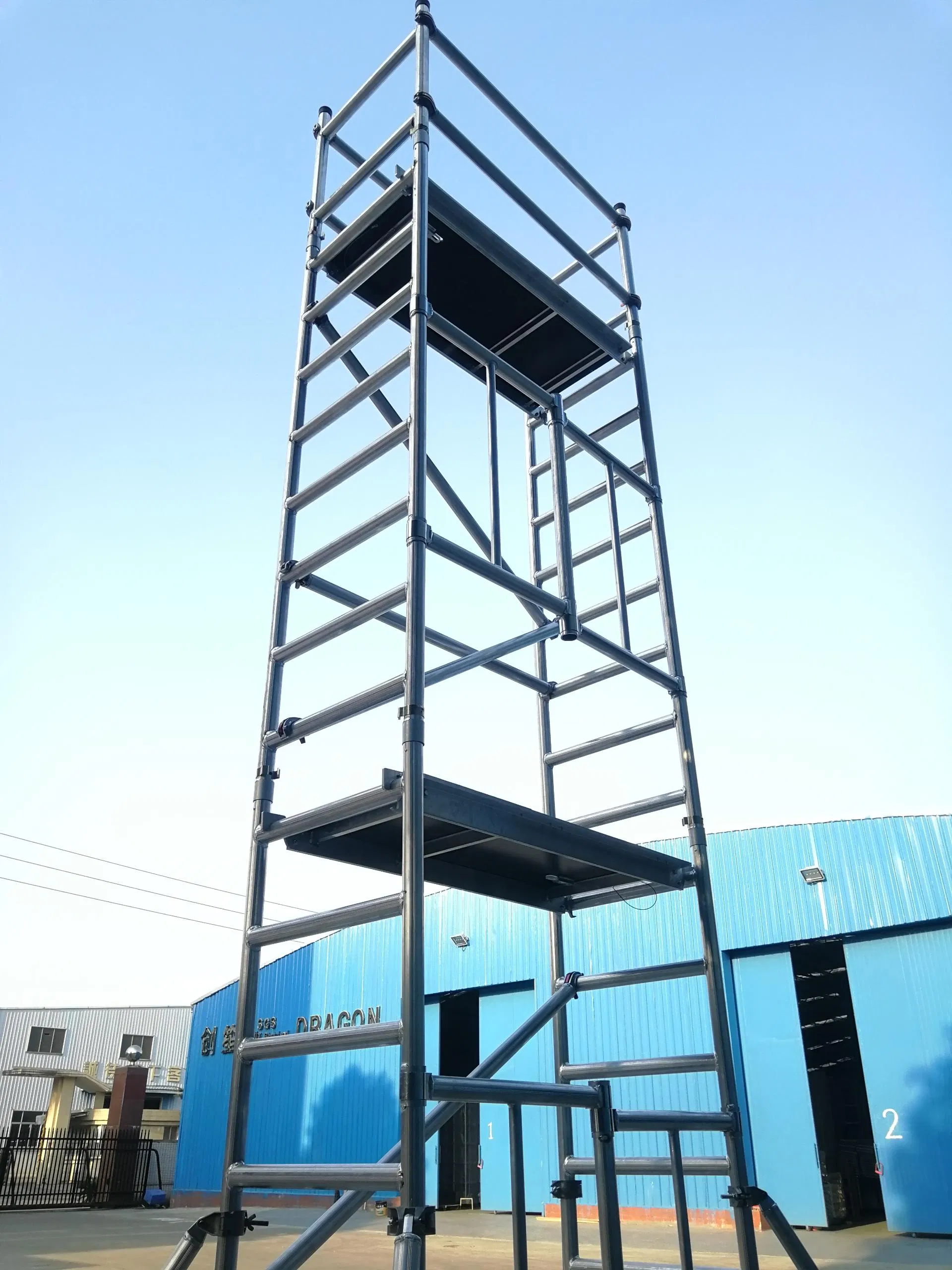 Portable Movable Scaffold for Safe Staircase Access and Use