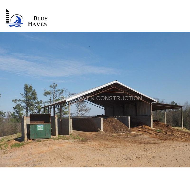 Low Cost Steel Frame Poultry Farm Design for Chicken / Duck House