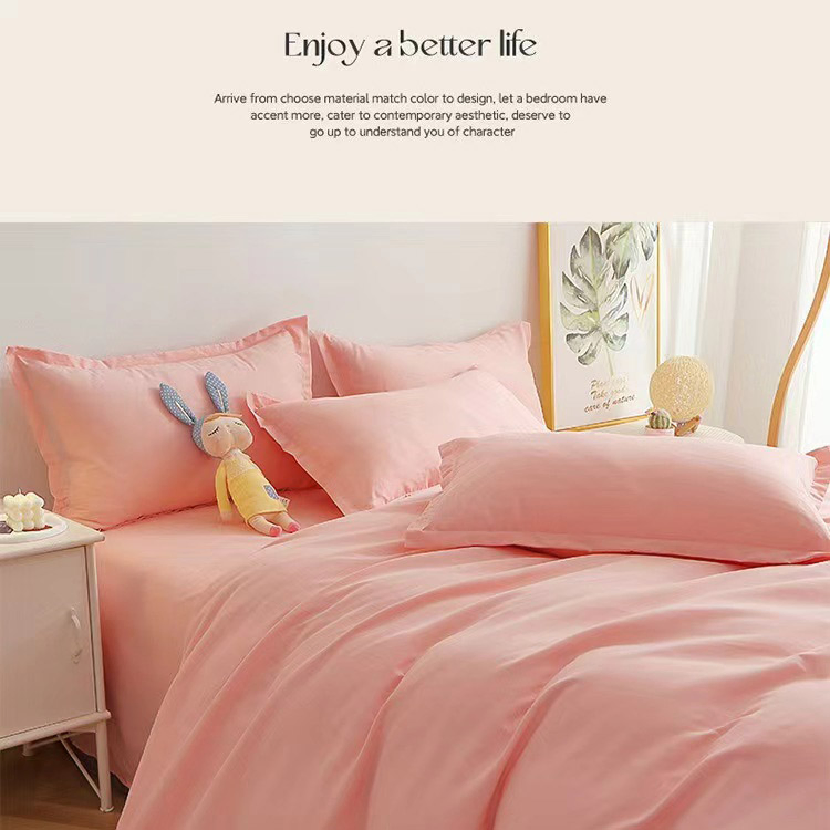 Simple Style Skin Friendly Cotton Bed Sheet Washed Cotton Bed Sheet