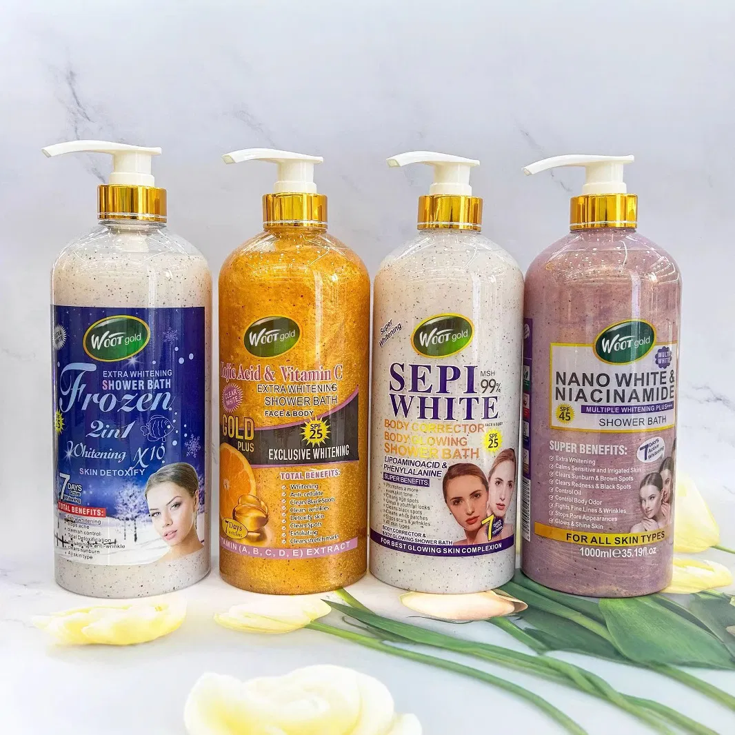 1000ml Vc Turmeric Body Scrub Shower Gel Skin Cleansing Moisturizing Brightening Shower Gel