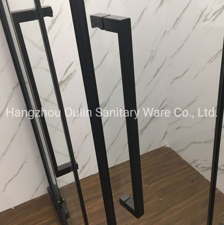 Black Shower Enclosure with Folding Door