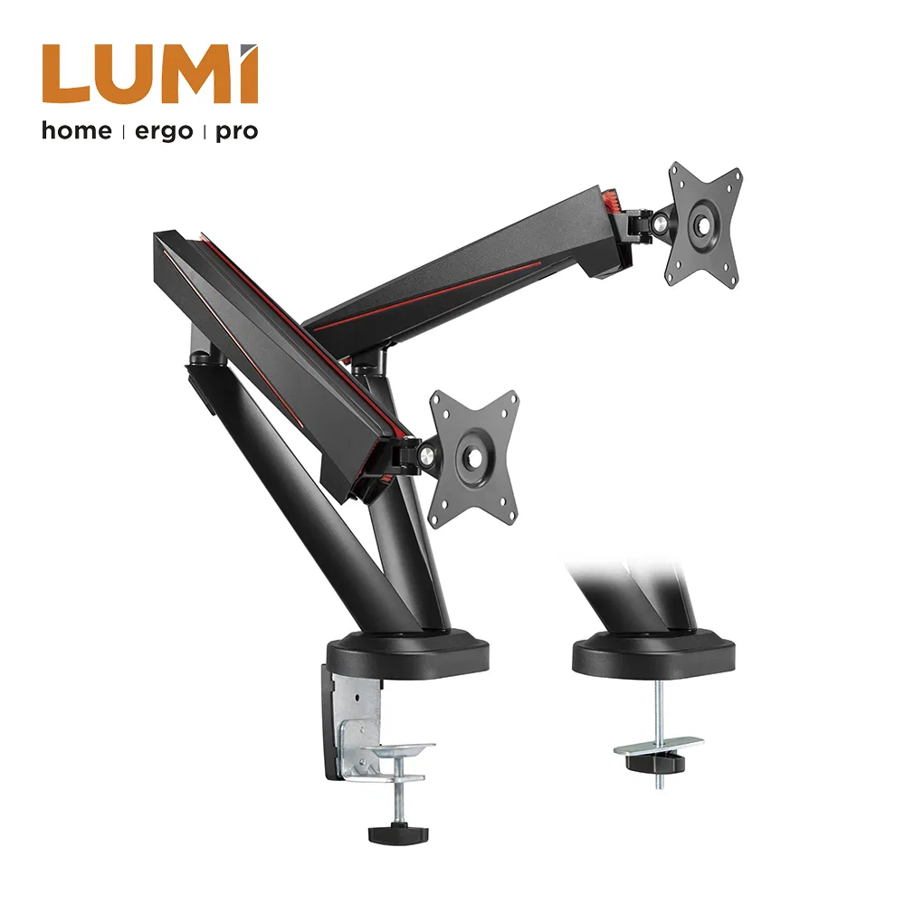 Кронштейн для монитора игровой с RGB подсветкой, двойной