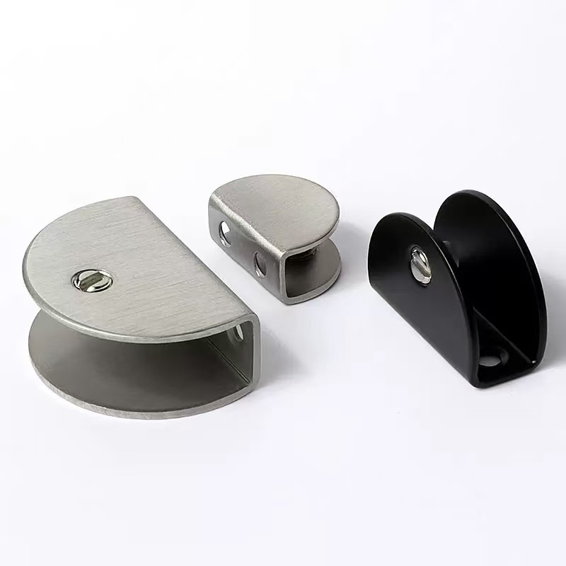 Suitable for 6-10mm Glass Shelf Bracket, Heavy Duty Rectangular Clamp Holder, Adjustable Wall Mount Clip (Polished Chrome)