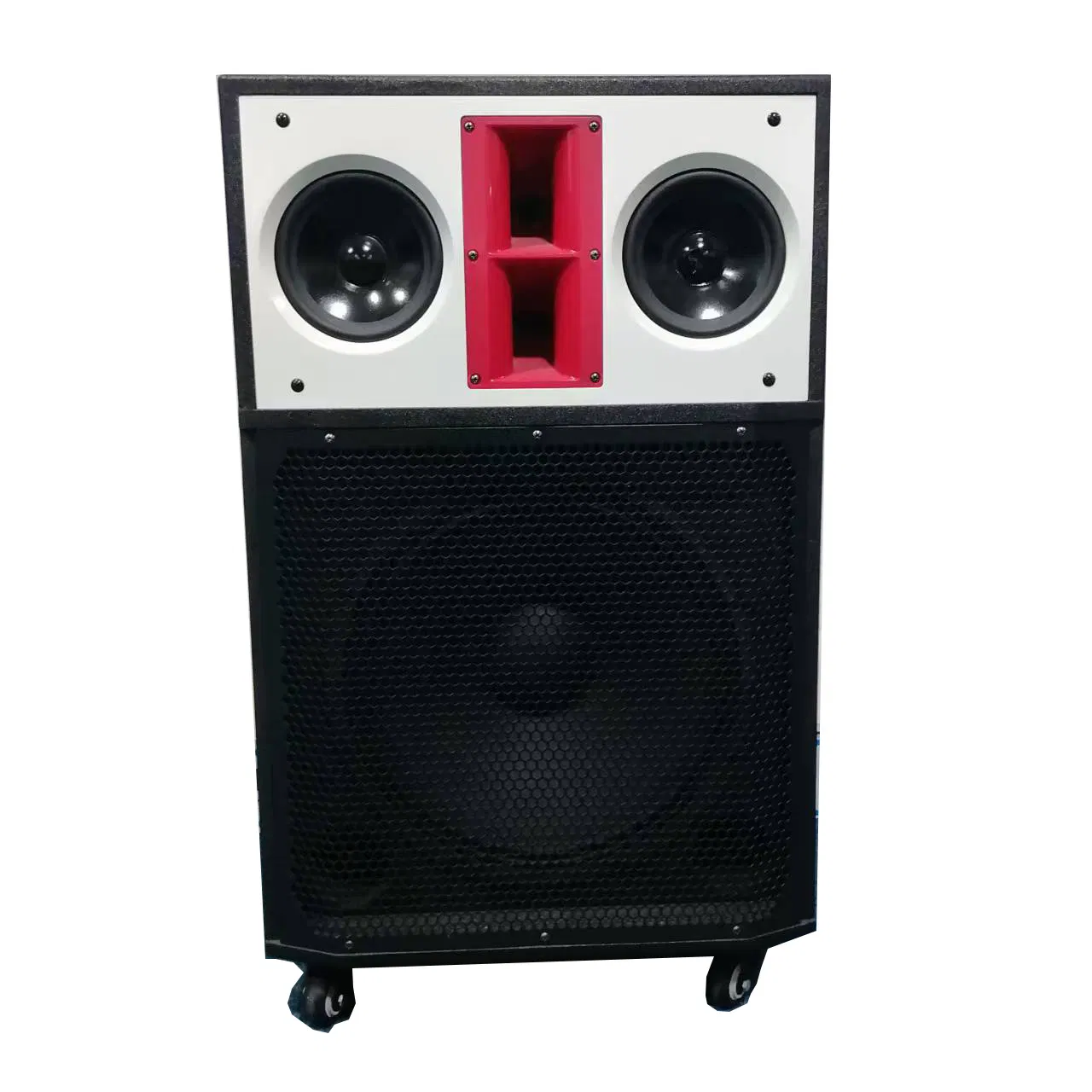 Профессиональная акустика 200Вт 15 дюймов в деревянном корпусе с колесами