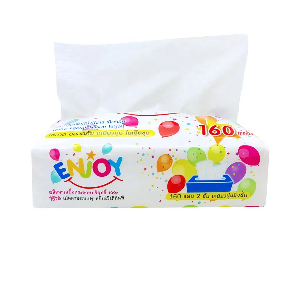 Wholesale Soft Smooth Customized Logo 100% Virgin Pulp Factory Direct Sale Tissue 2 Ply Facial Tissue for Household/Hotel/Office