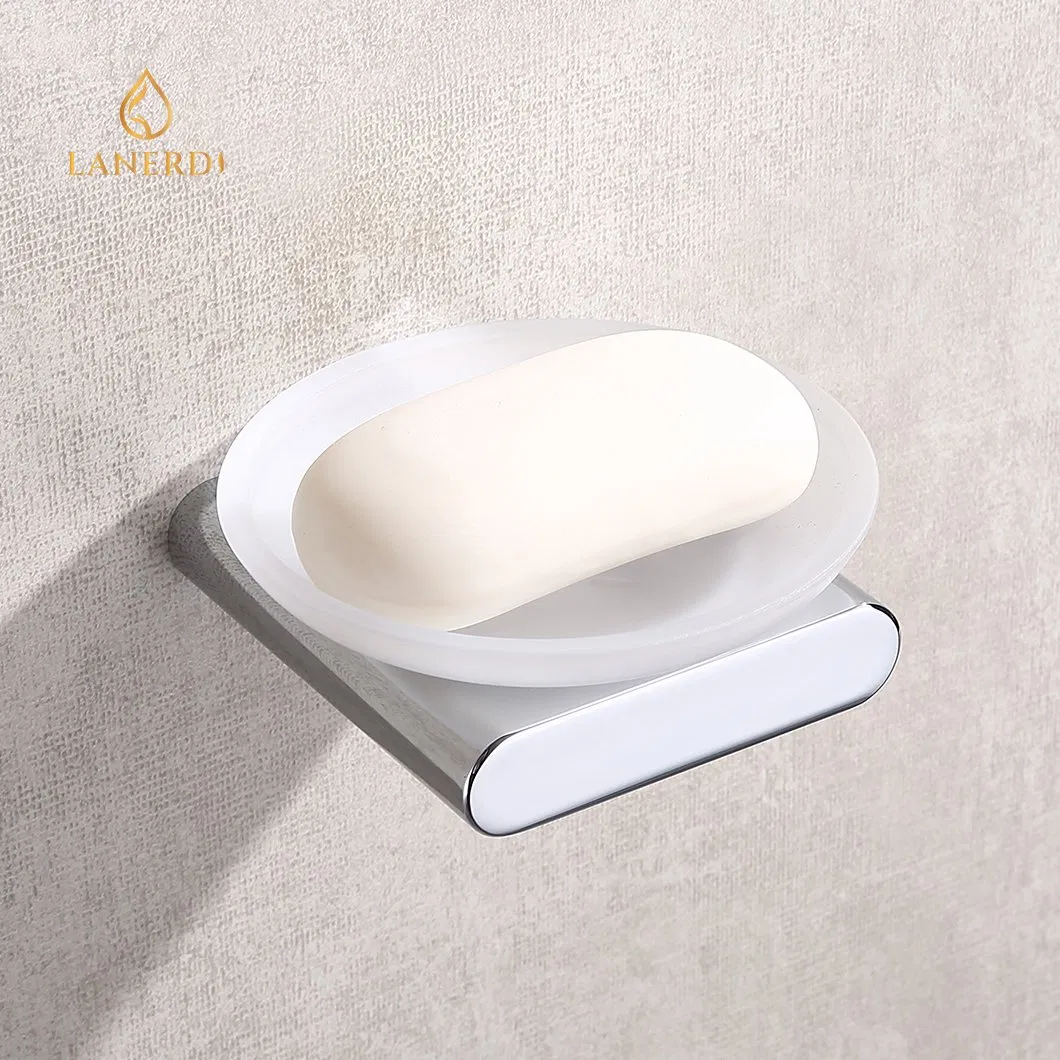 Современная стеклянная мыльница с цинковым покрытием