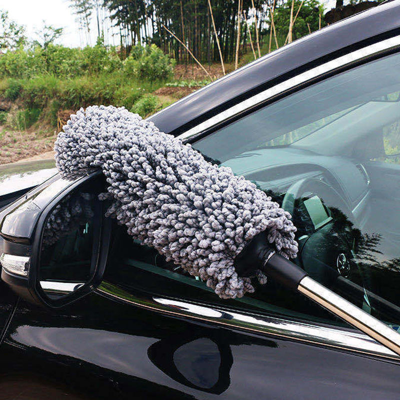 Esun Multipurpose Long Secure Extendable Handle Scratch Lint Free Microfiber Duster for Car