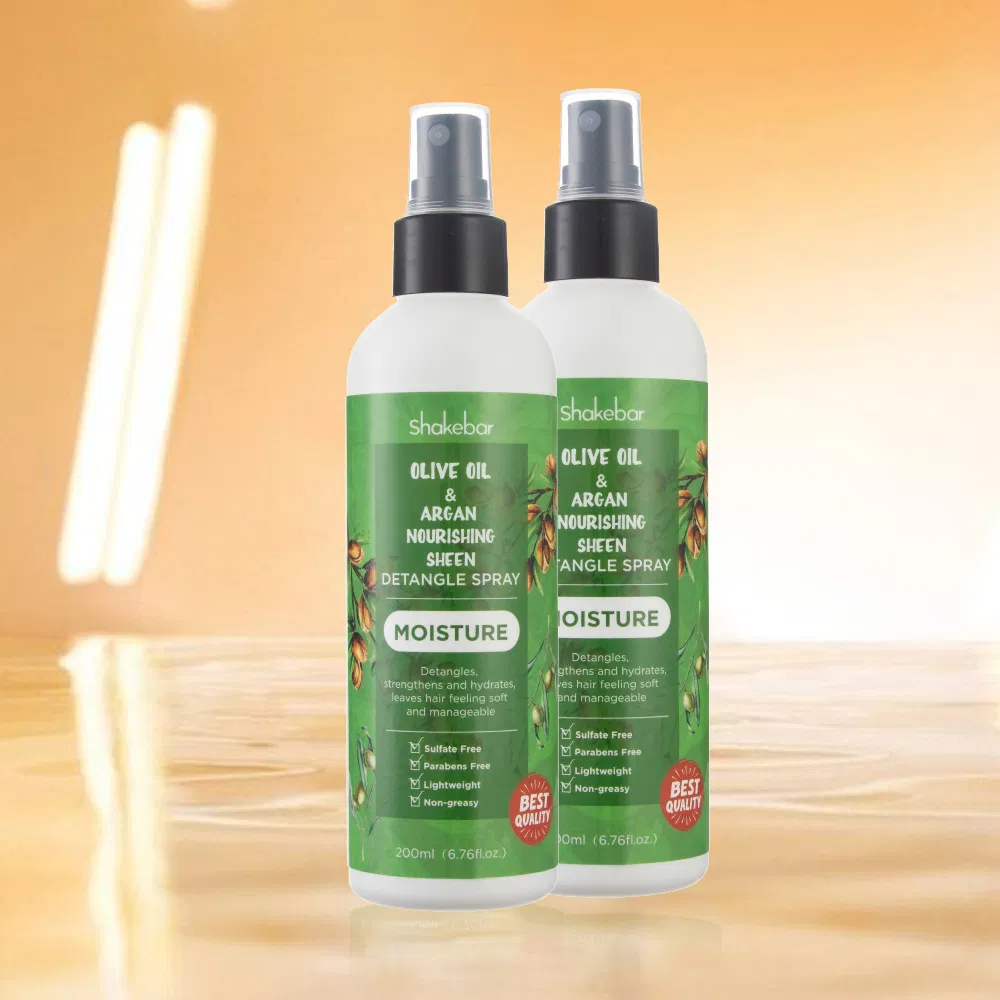 Private Label Olive Oil & Argan Nourishing Sheen & Detangle Spray