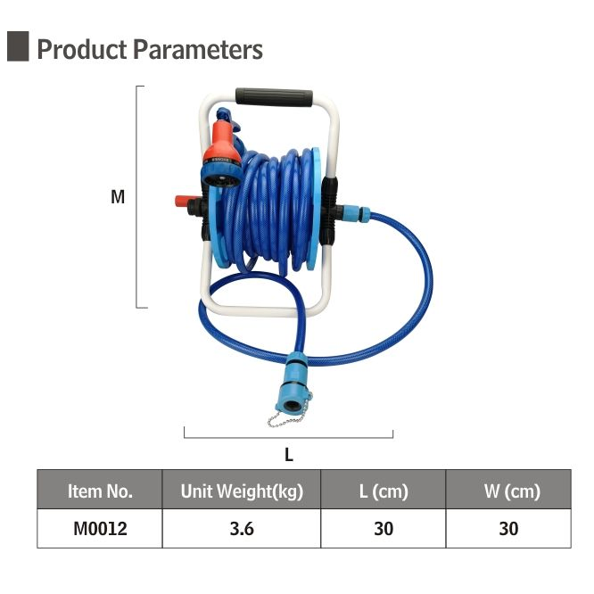15mhighpressure Retractable Portable Garden Water Hosereel Set