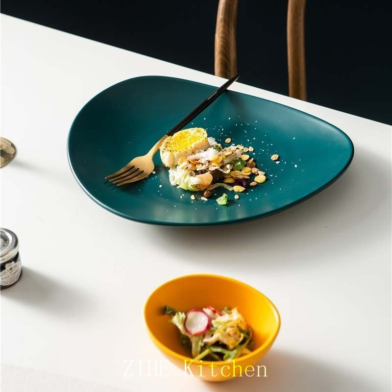 Creative Soup Rice Steak Pasta Ceramic Bowl and Dish Set