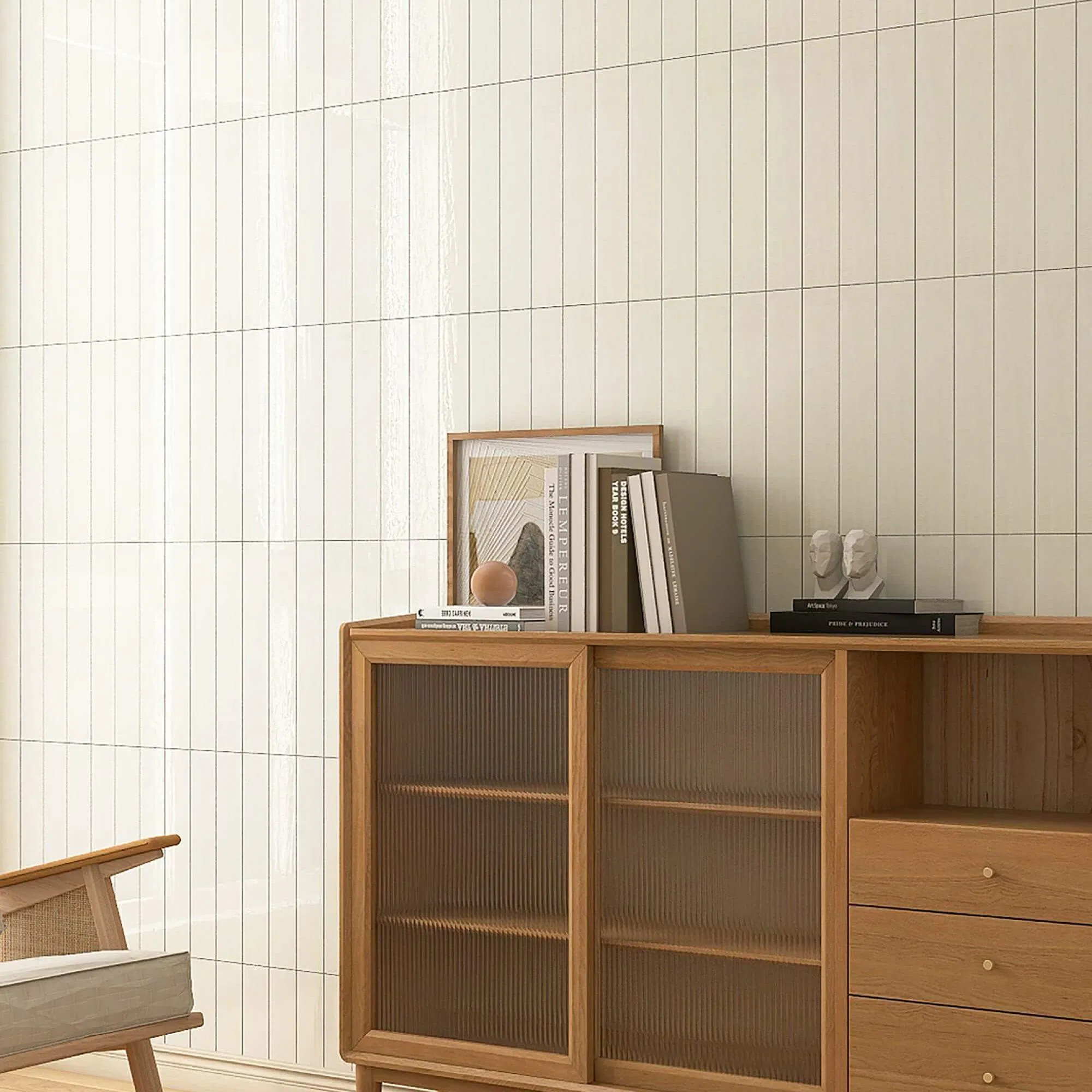 Dark Green Handmade Glazed Ceramic Tiles Rustic Tiles 60X200mm for Wall Decoration