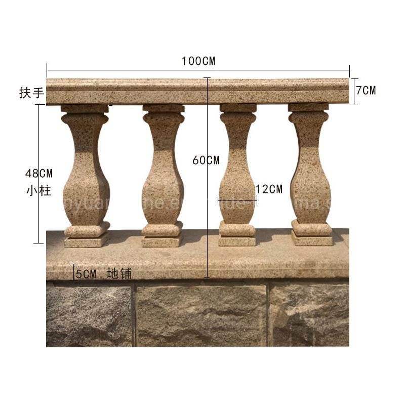Granite Balcony Railing Stone Staircase Balustrades