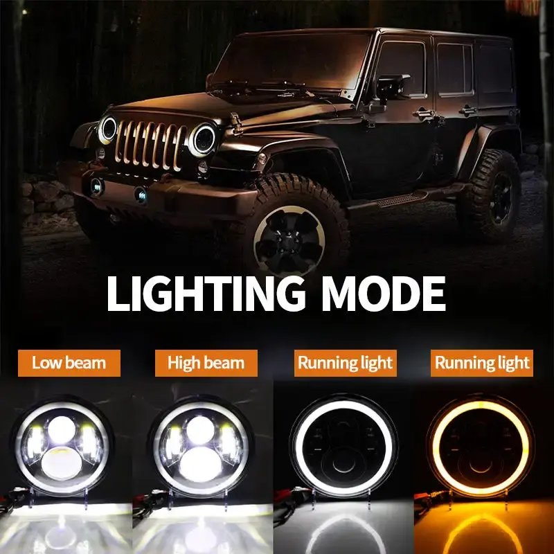 Светодиодная фара BMW 7 дюймов с ореолом и поворотником