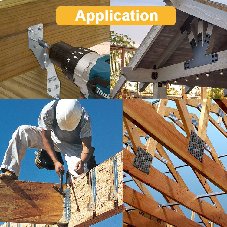 Rust Proof Customized Timber Brackets - Galvanized Metal Connectors for Wooden Building Kits
