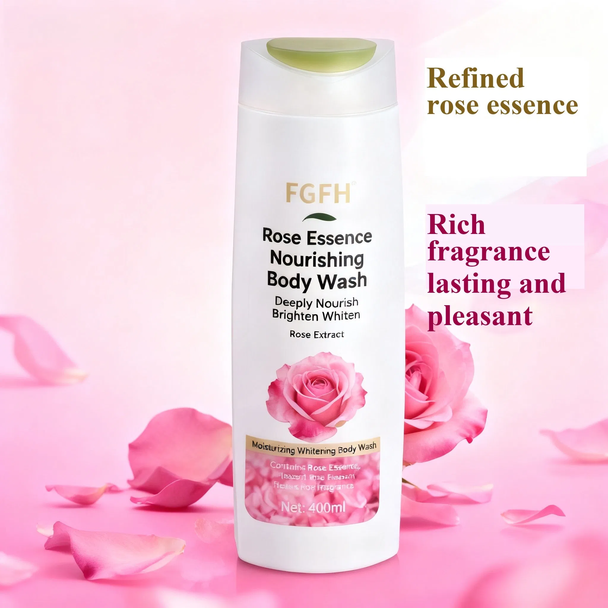 Wholesale Bubble Bath Custom Private Label Body Wash Shower Gel Bath Tea Peach Rose Aloe Vera Shower Gel
