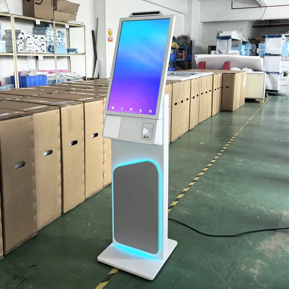 in Stock 27 Inch Android Self Service Kiosk Built in WiFi with Camera Qr Code Printer