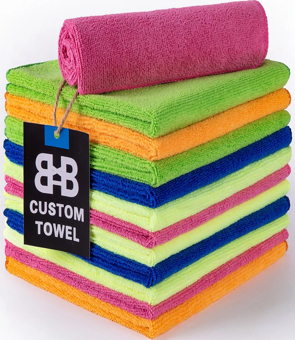 40X40 Wholesale Colorful Car Detailing 100% Microfiber Micro Fiber Cleaning Cloth Microfiber Towels