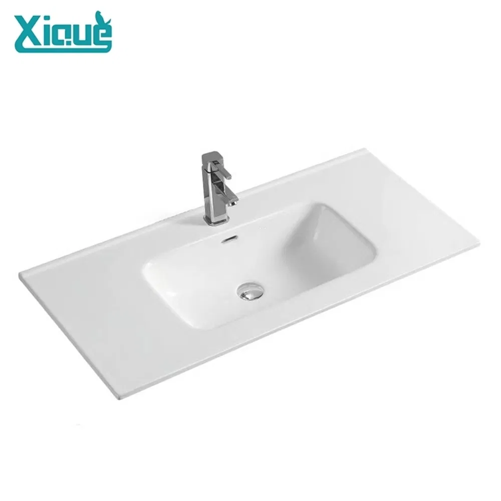 Wall-Hung Ceramic Bathroom Wash Basin Sink for Residential Vanity Spaces