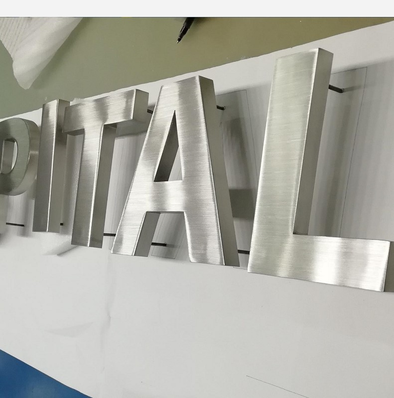 Custom Stainless Steel Metal Mirror Channel Letters for Business Logo