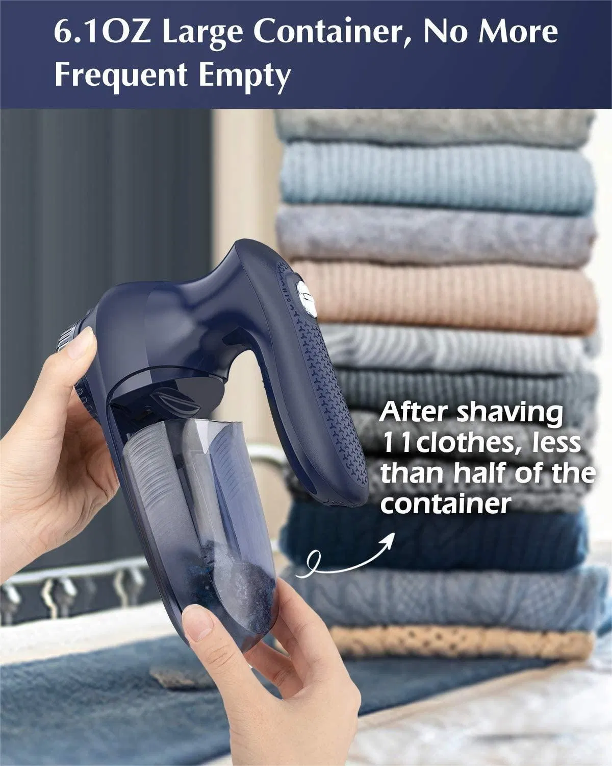 Sweater Fabric Shaver Home-Edition Powerful Efficient AC-Adapter Battery Powered Fuzz Lint Remover