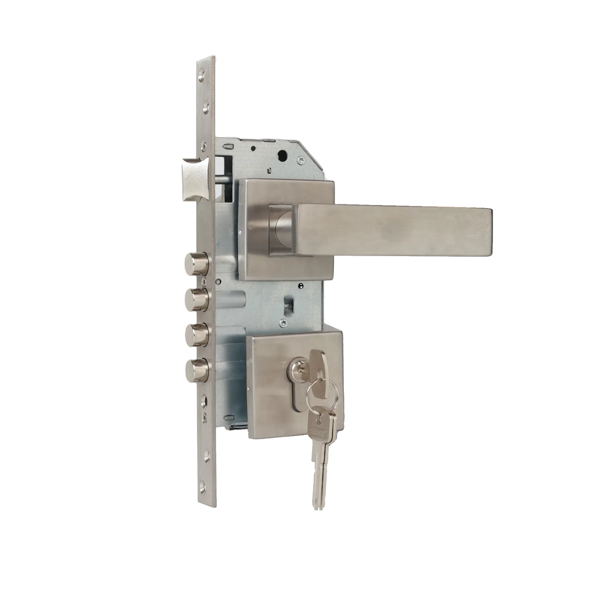 European Design South America Hot Selling Mortise Door Handle Lock Office Lock Set Stainless Steel Lock Set
