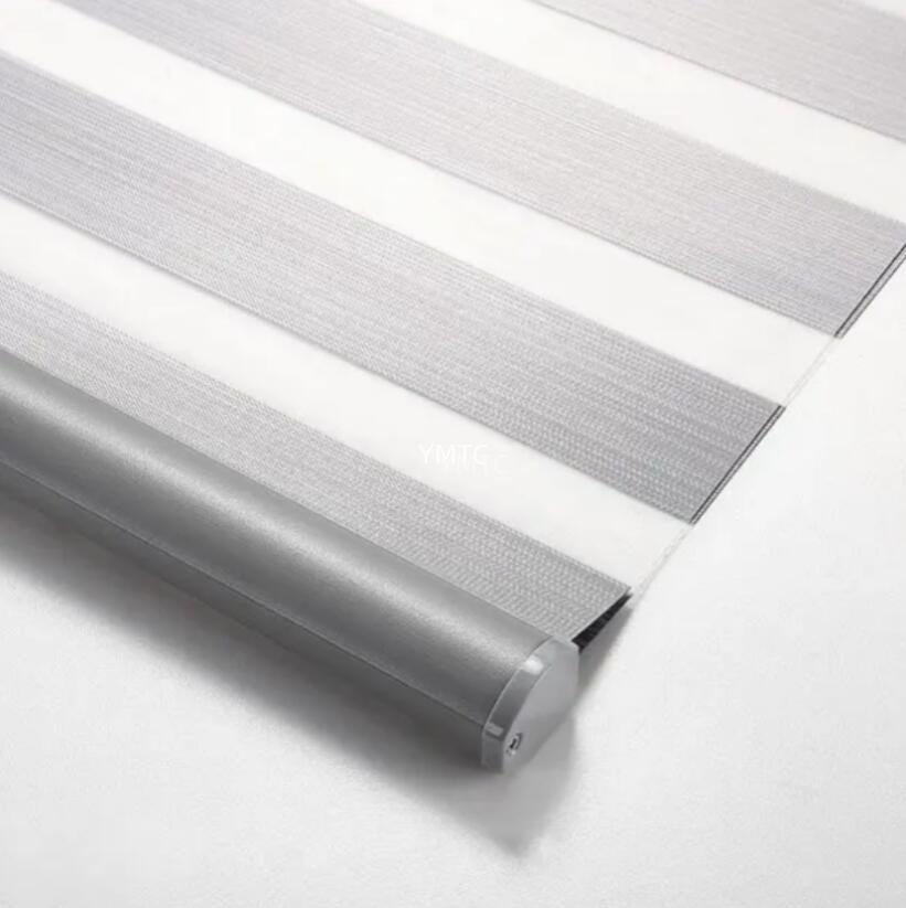 Custom Manual Horizontal Blackout Shades Cordless Window Zebra Roller Blinds