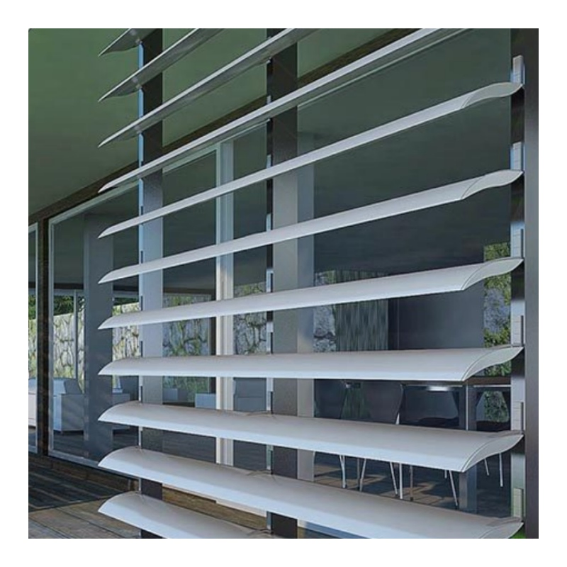 Outdoor Adjustable Customized Aluminum Sunshade, Windproof Aluminum Louvers
