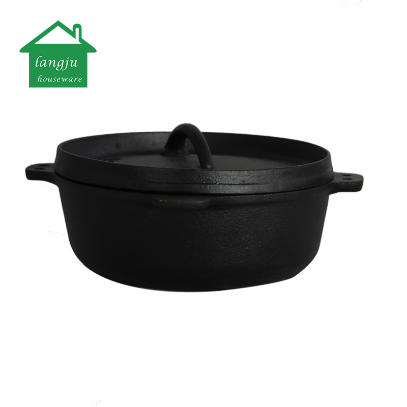 Чугунная голландская печь для кемпинга с предварительной прокалкой