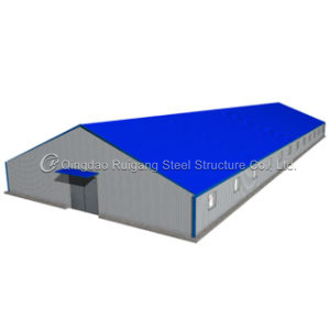 Galvanized/Painted Metal Frame PU/Rockwool/EPS Foam Sandwich Panel Poultry Farm Steel Structure Shed Chicken House for Broiler/Breeder/Egg/Layer Hens