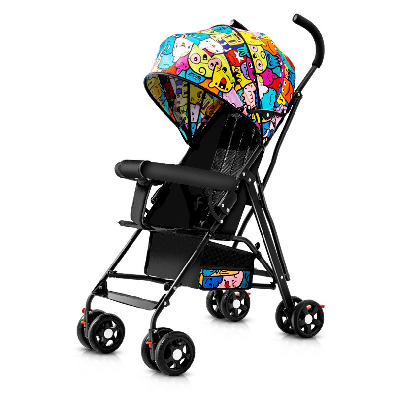 Wholesale Baby Strollers That Can Sit or Lie Down for Babies, Simple, Ultra Small, Lightweight, Foldable, Portable, and Umbrella Carrying, Suitable for Summer T