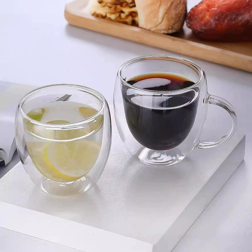 Customized High Borosilicate High Temperature Resistance Glass Coffee Cup for Food