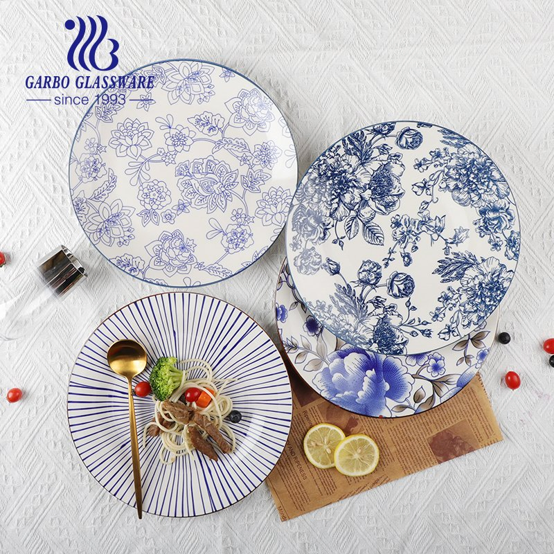 Wholesale Low Price 10.5" Factory Supply Directly European and Middle-East Market Style Ceramic Dinner Plate Tableware with Low Price for European Market