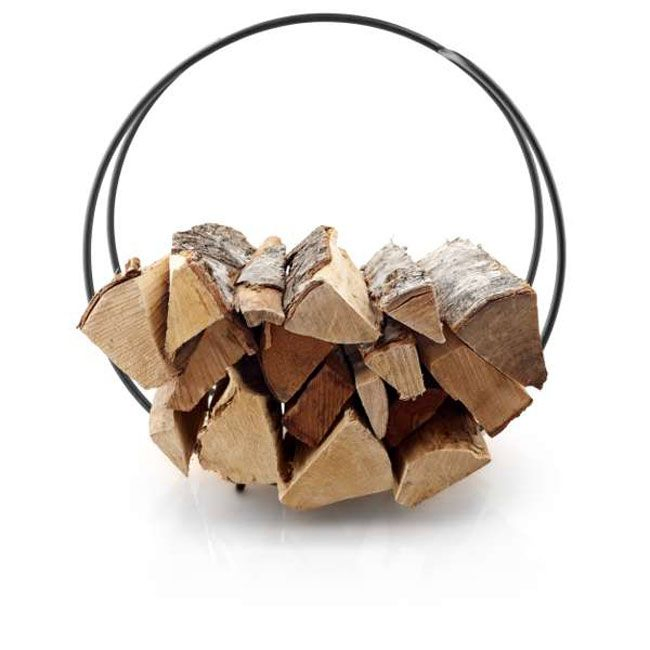 Round Metal Fire Wood Rack for Home Deco and Furniture and Display