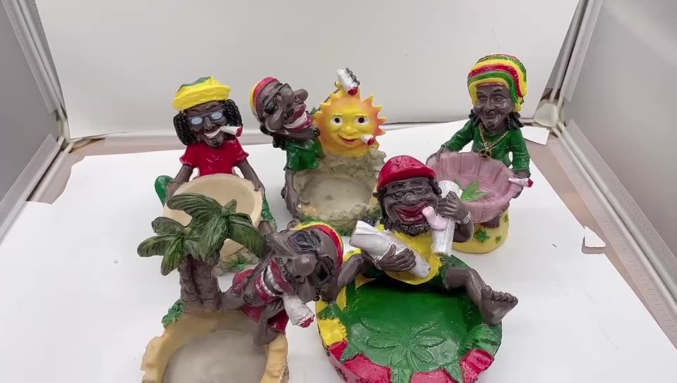 Bob Jamaica Old Style Creative Souvenirs Home Decoration Small Smoking Resin Ashtray