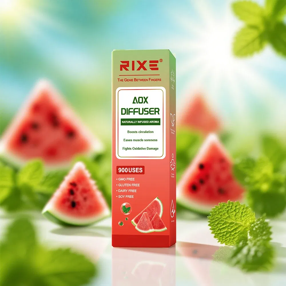 Customizable Herbal Diffuser Pen for Vitality and Calmness. Watermelon Disposable Herbal Diffuser Pen for Stress Relief and Energy