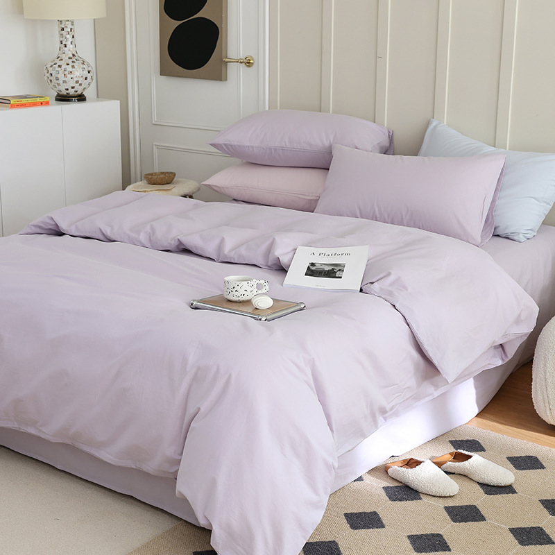 Customized Solid Color Bed Sheet Set Microfiber Warm Home Flat Sheets Sets