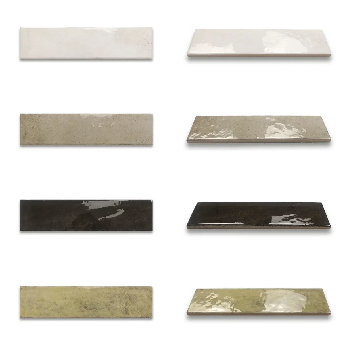 Wholesale 60*250 mm Bathroom Shower Wall Backsplash Kitchen Ceramic Glazed High Glossy Handmade Subway Wall Tile