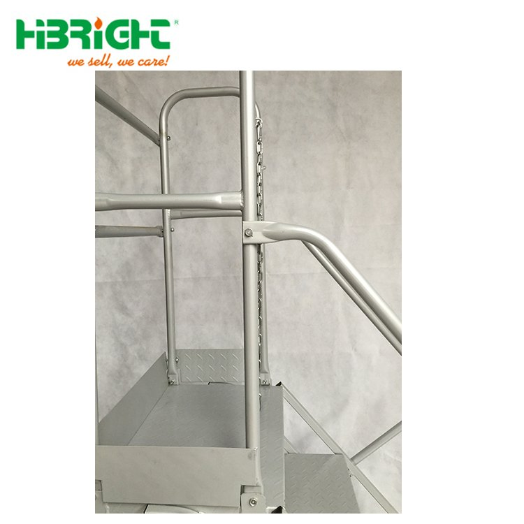 Warehouse Moveable Multi Tiers American Style Step Ladder Trolley