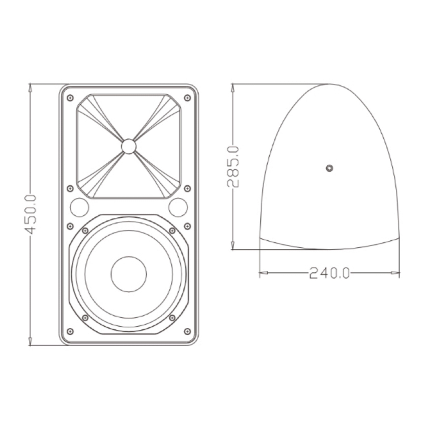 6'' Es106 Waterproof All Weather IP46 Installation Speakers
