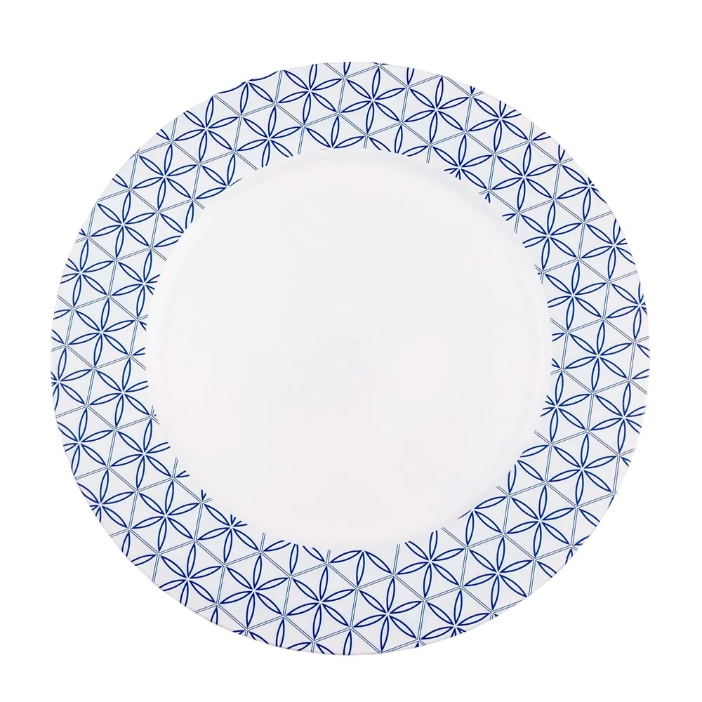 Color Options 340g Net Weight Disposable Plastic PP Material Buffet Charger Plate