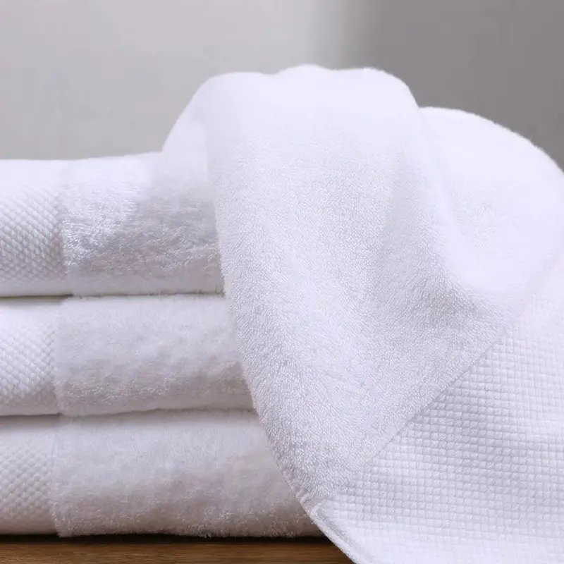 Wholesale White Cotton Towel Set for Hotel Used