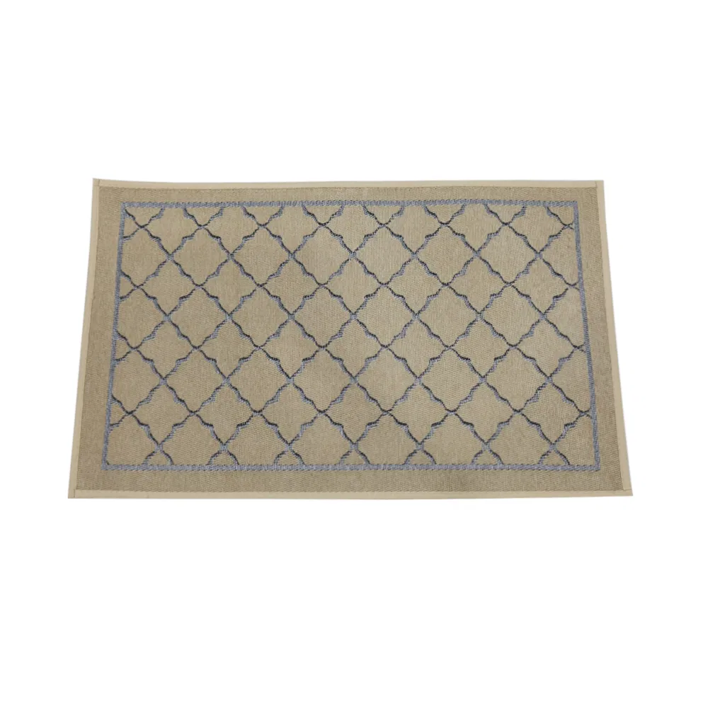 Handmade Washable Door Mat with Natural Rubber Backing Design