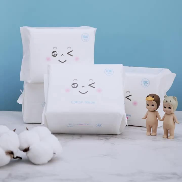 OEM China Skin-Friendly Disposable Cotton Soft Tissue Towel for Baby