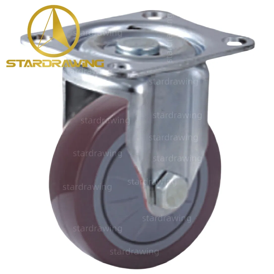 Stardrawing 65/75mm Economical PU Wheel Casters with Dust Cover