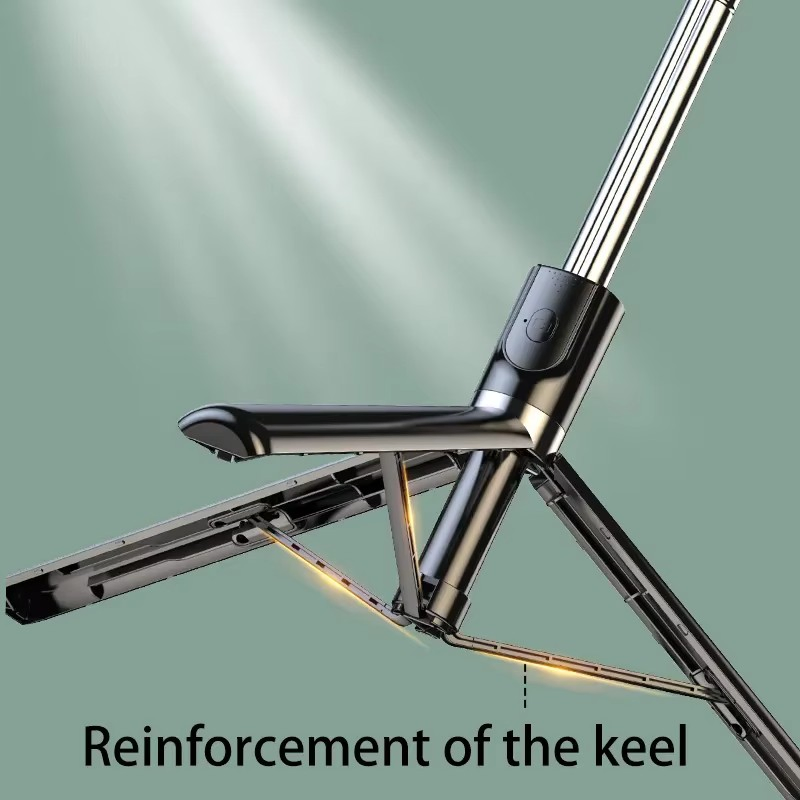 Wholesale Price R1s-L Selfie Stick Top Selling 1.7m Length Extendable Tripod Stand with Fill Light 360 Rotation with Remote