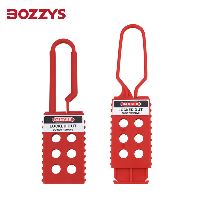 43X173mm Red Insulated 6 Holes Nylon Lockout Hasp to Secure a Single Lockout Device